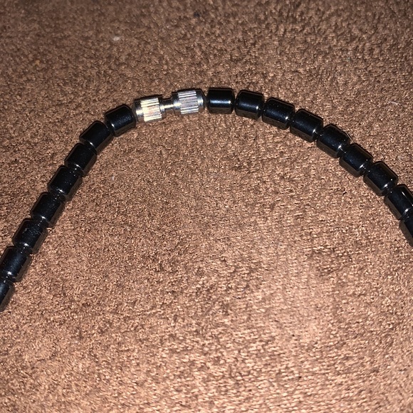 Beautiful Hermatite and Blue Stone Necklace - Picture 4 of 4